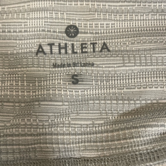 Athleta Leggings Heather Grey Textured Size Small Gently Worn Hidden WaistPocket - Picture 4 of 9